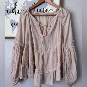Between small relaxed fit peasant style blouses
